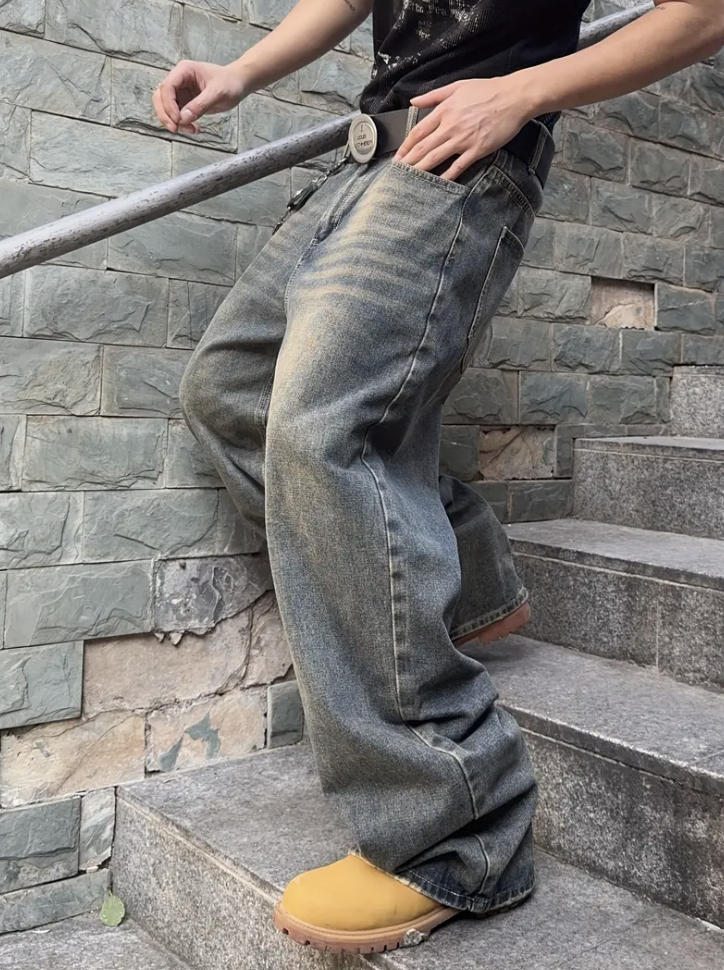 Losse Jeans | Gewassen | Hiphop | Baggy jeans | Herenjeans-Boetiek Moda