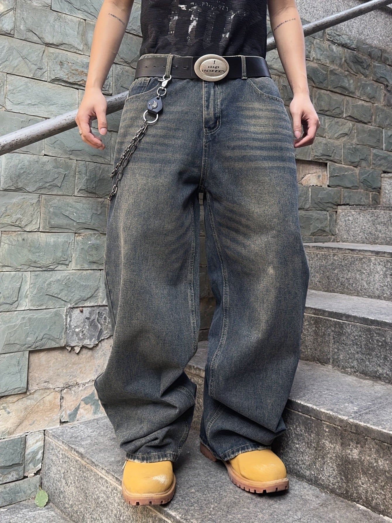 Losse Jeans | Gewassen | Hiphop | Baggy jeans | Herenjeans-Boetiek Moda