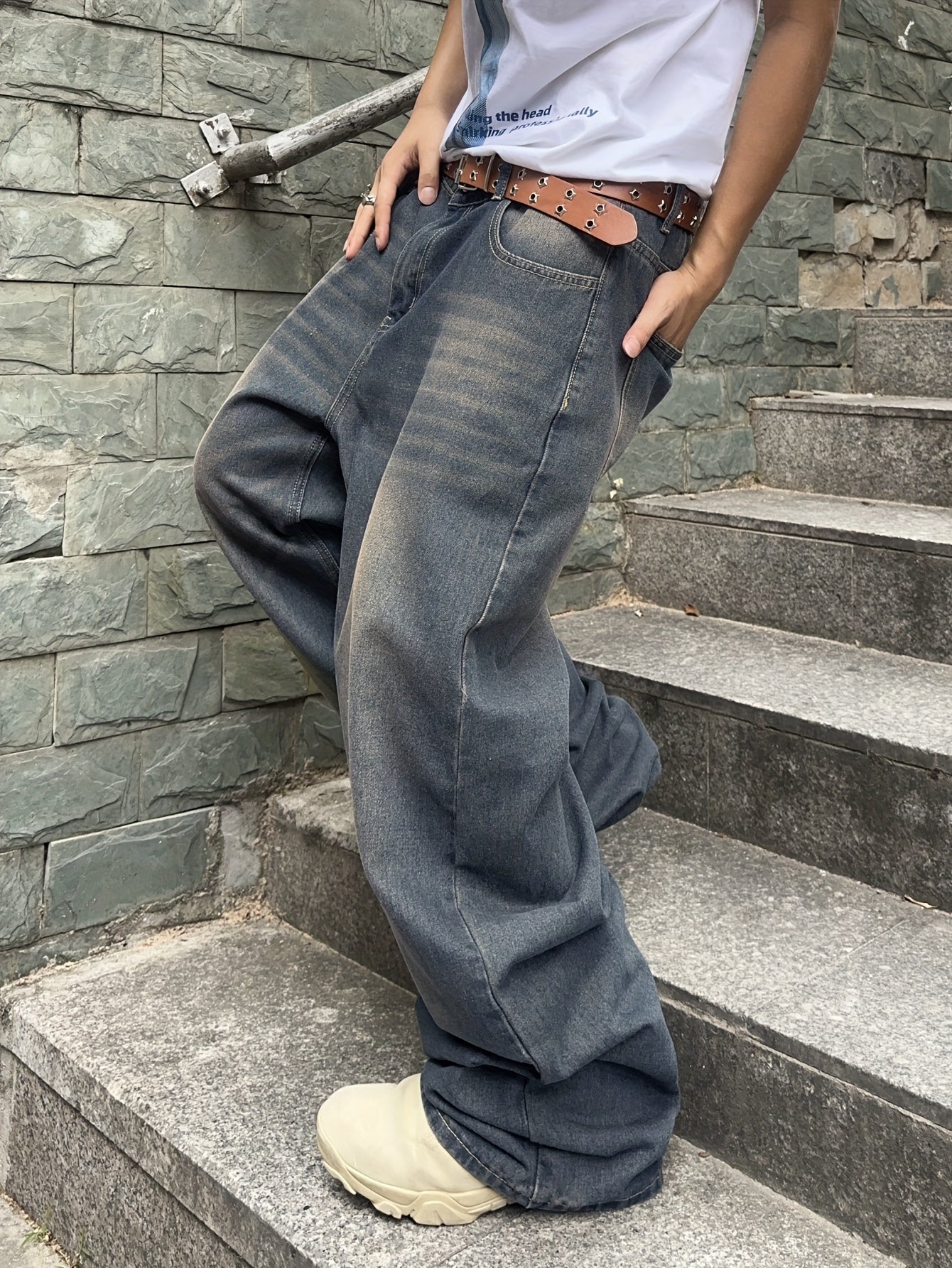 Losse Jeans | Gewassen | Hiphop | Baggy jeans | Herenjeans-Boetiek Moda