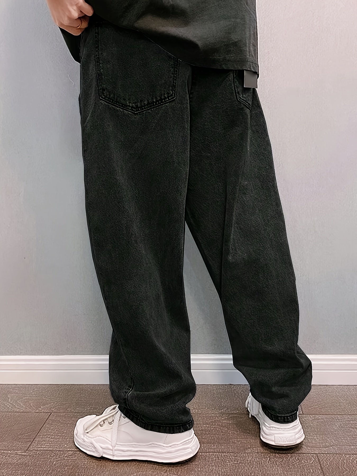 Losse Jeans - Heren Stonewash Hip Hop Baggy Jeans-Boetiek Moda