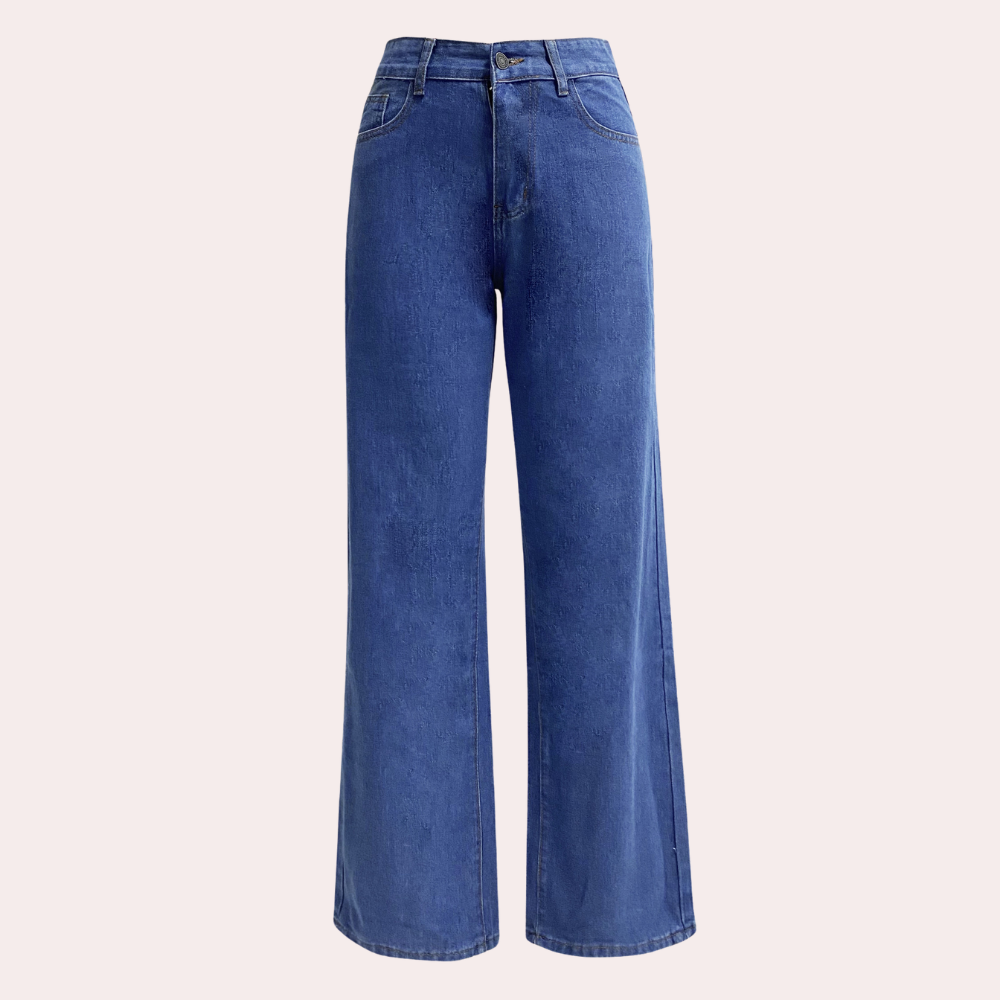Losse Jeans - Rechte Pijp - Relaxed Fit - Jeans met Hoge Taille - Dames Jeans-Boetiek Moda