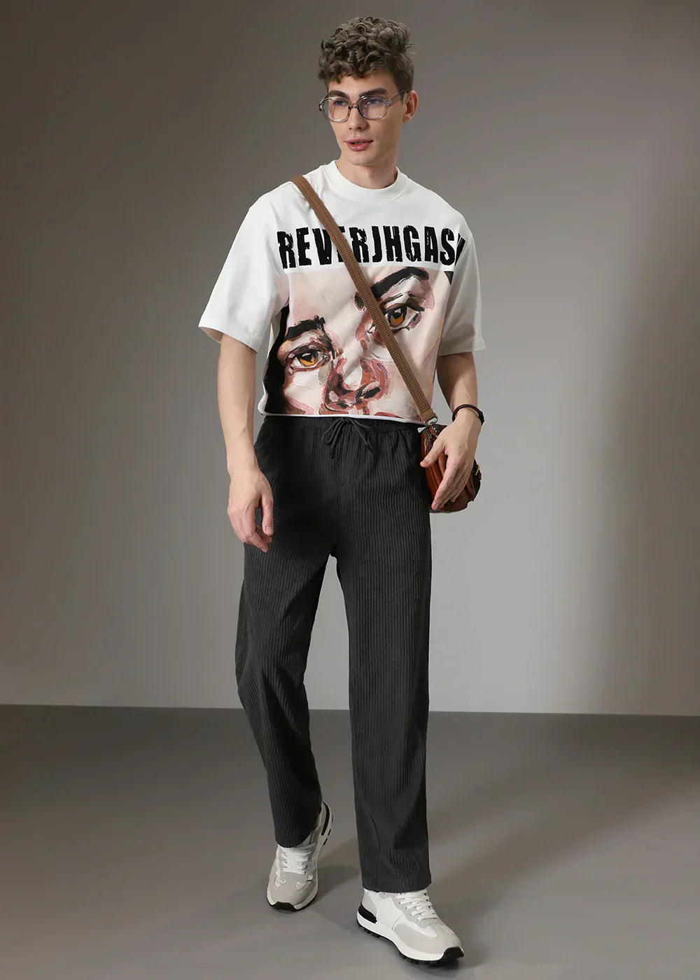 Losse broek - Casual broek met rechte pijpen en trekkoord voor heren-Boetiek Moda