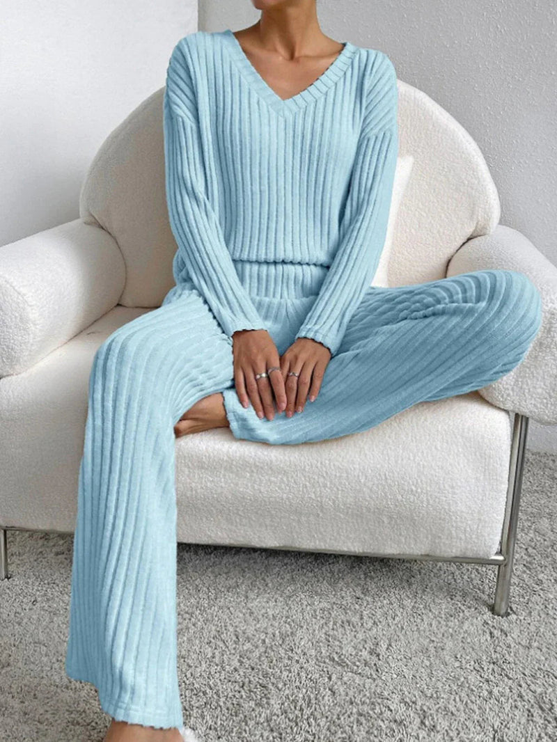 Lounge-set | Geribd | Lange Mouwen | Dames Loungewear | Dameskleding-Boetiek Moda