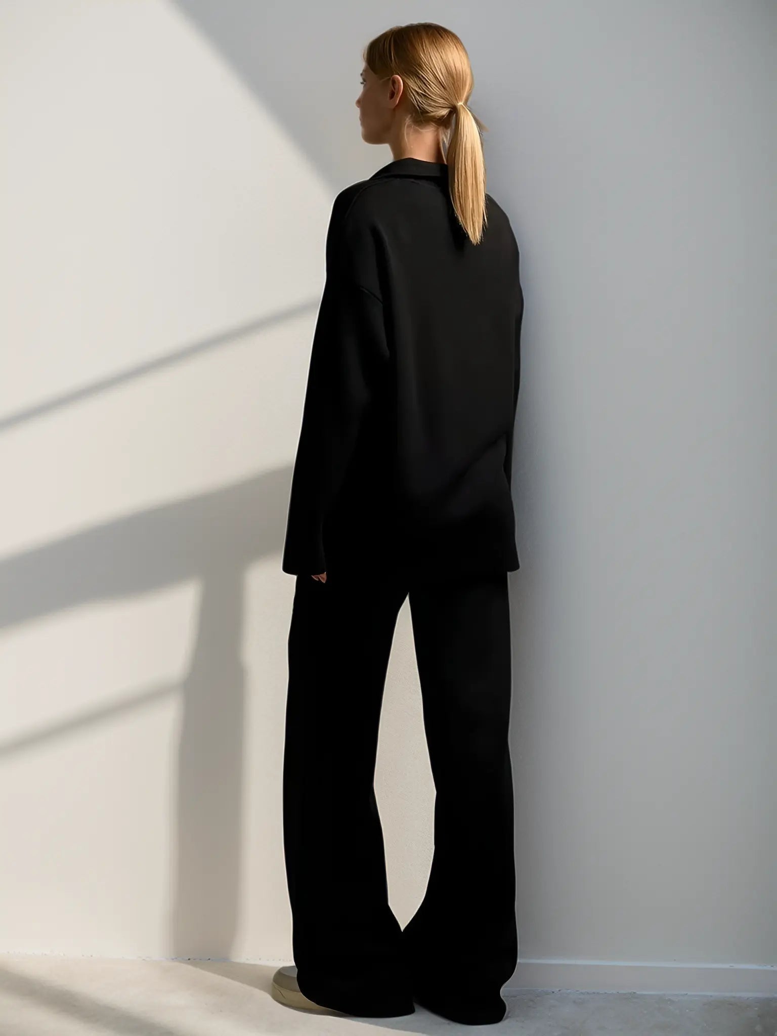 Loungewear-set | Tweedelig | Relaxte pasvorm | Gebreide set | Loungewear-set voor dames-Boetiek Moda