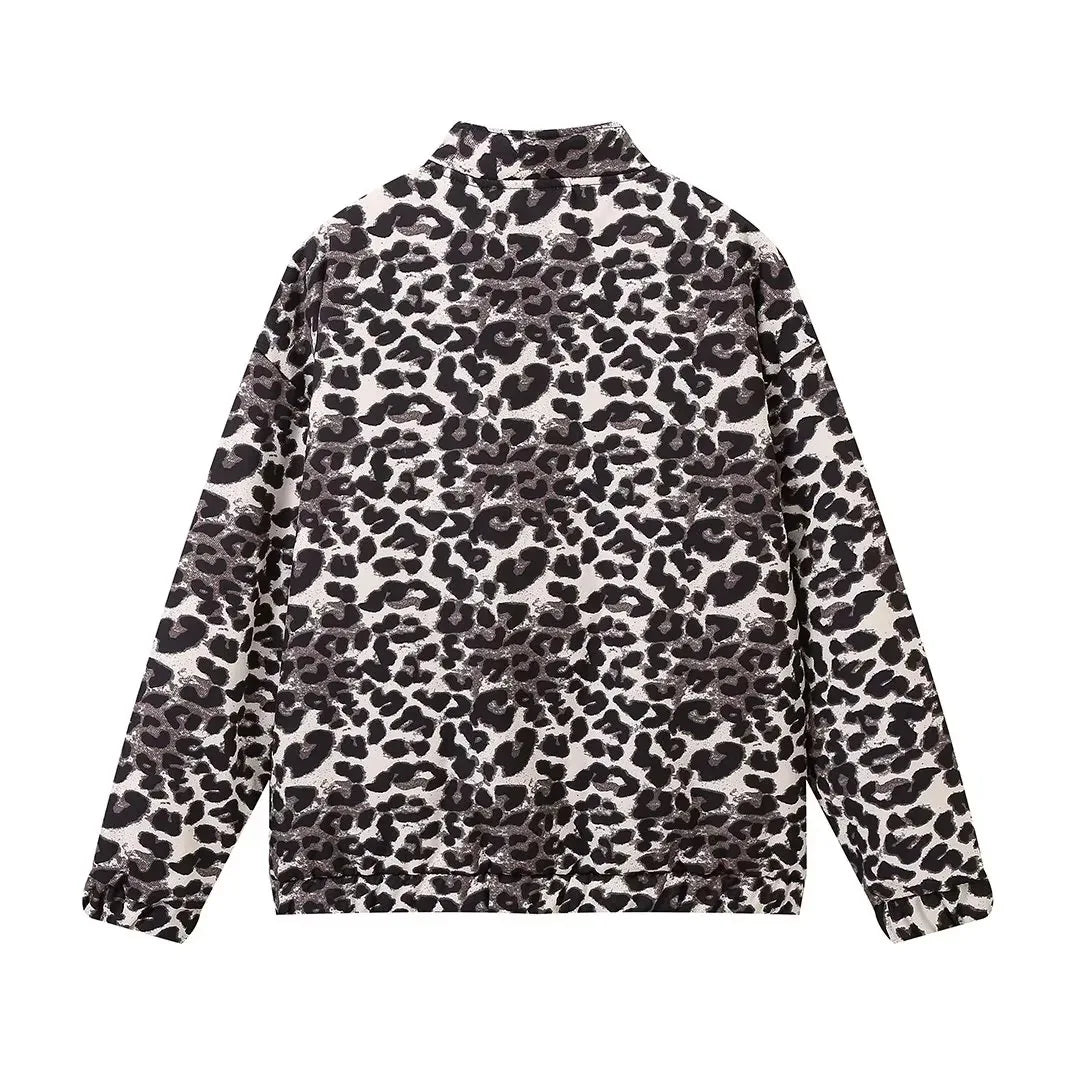 Luipaardprint bomberjack | Oversized | Zip-Up | Luipaardjack | Damesjas-Boetiek Moda