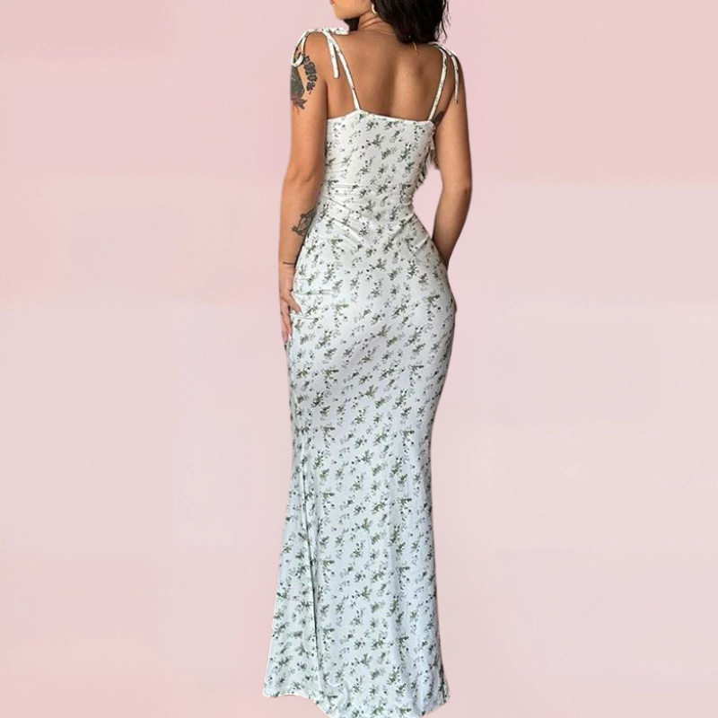 Maxi Jurk - Mouwloze Bloemige Bodycon Zomerjurk-Boetiek Moda