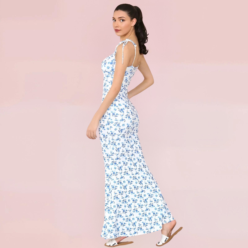 Maxi Jurk - Mouwloze Bloemige Bodycon Zomerjurk-Boetiek Moda