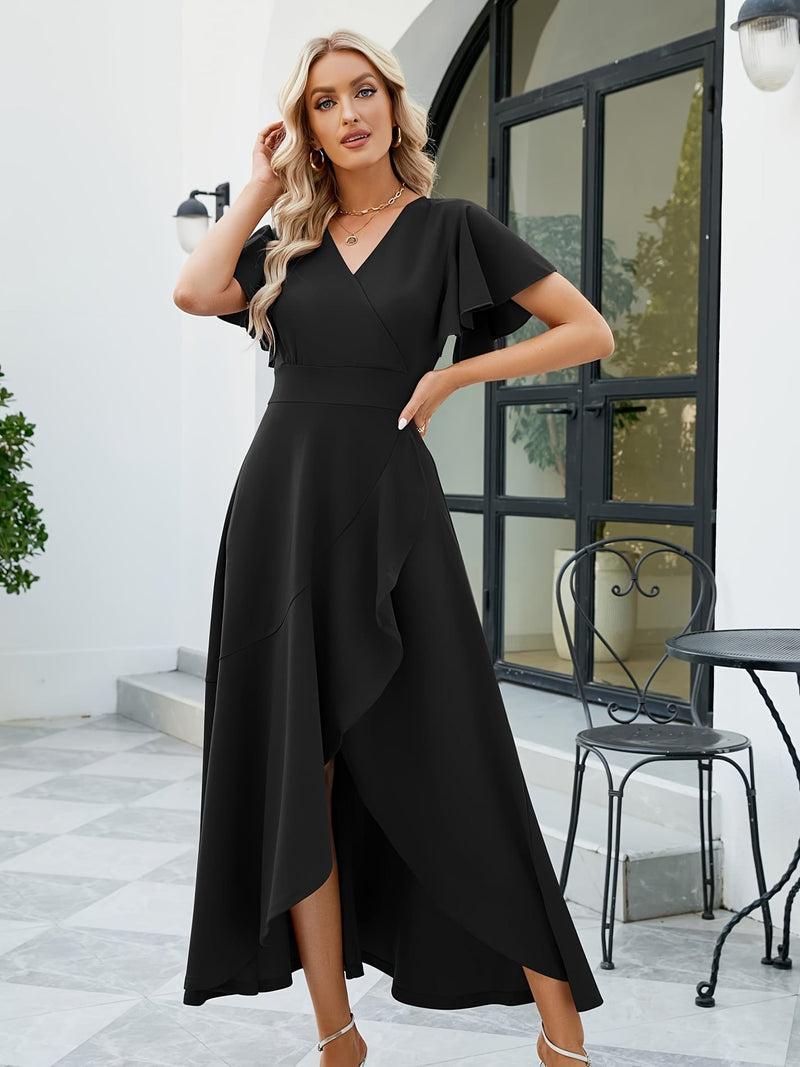 Maxi Jurk - Vlindermouw - Ruches - Elegante jurk - Zomerjurk-Boetiek Moda