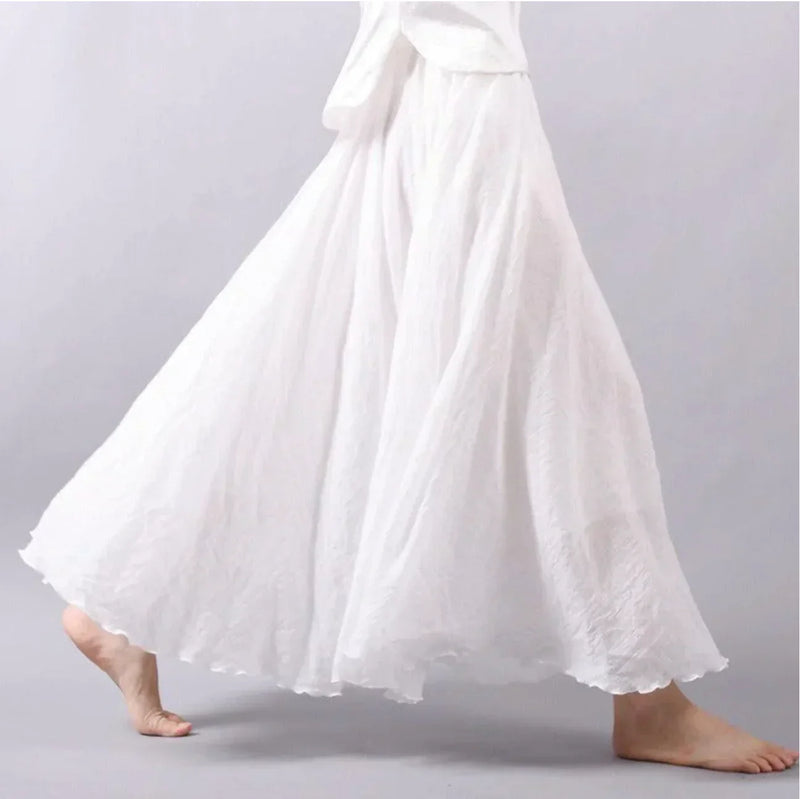 Maxi Rok | Katoen | Hoge Taille | Bell Rok | Boho Maxi Rok-Boetiek Moda