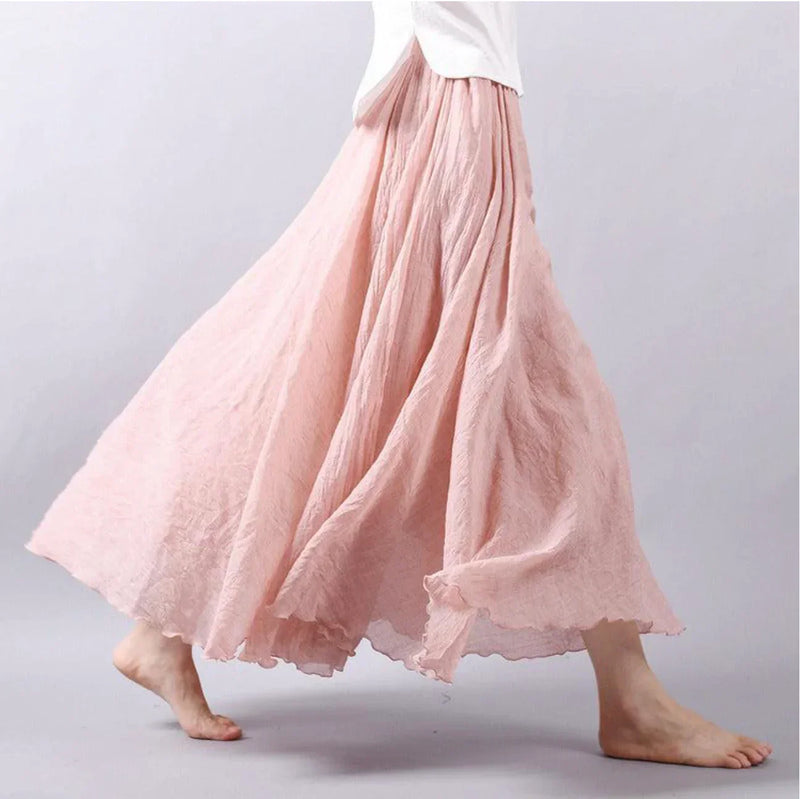 Maxi Rok | Katoen | Hoge Taille | Bell Rok | Boho Maxi Rok-Boetiek Moda