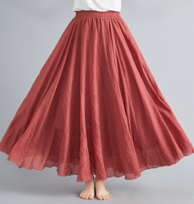 Maxi Rok | Katoen | Hoge Taille | Bell Rok | Boho Maxi Rok-Boetiek Moda