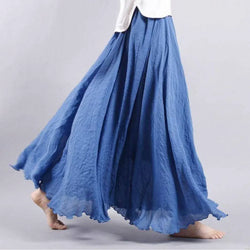 Maxi Rok | Katoen | Hoge Taille | Bell Rok | Boho Maxi Rok-Boetiek Moda
