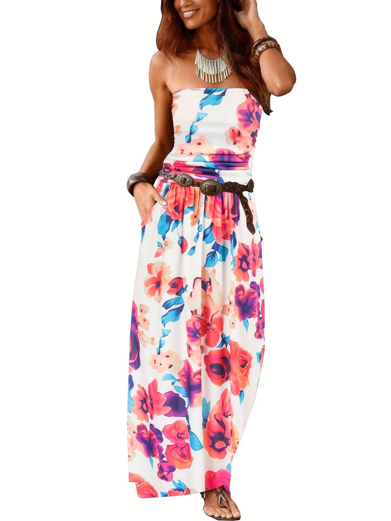 Maxi jurk | Boho | Zomer | Strapless jurk | Tube jurk-Boetiek Moda