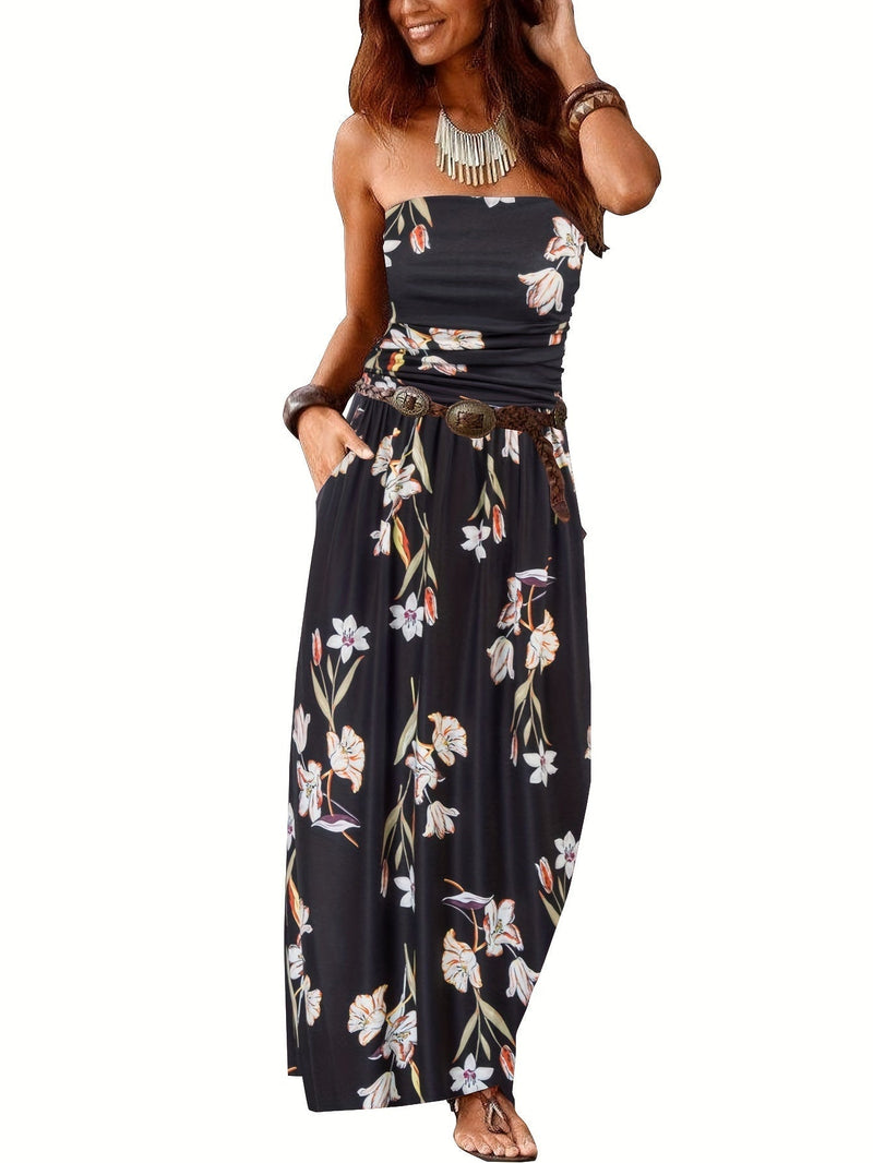 Maxi jurk | Boho | Zomer | Strapless jurk | Tube jurk-Boetiek Moda