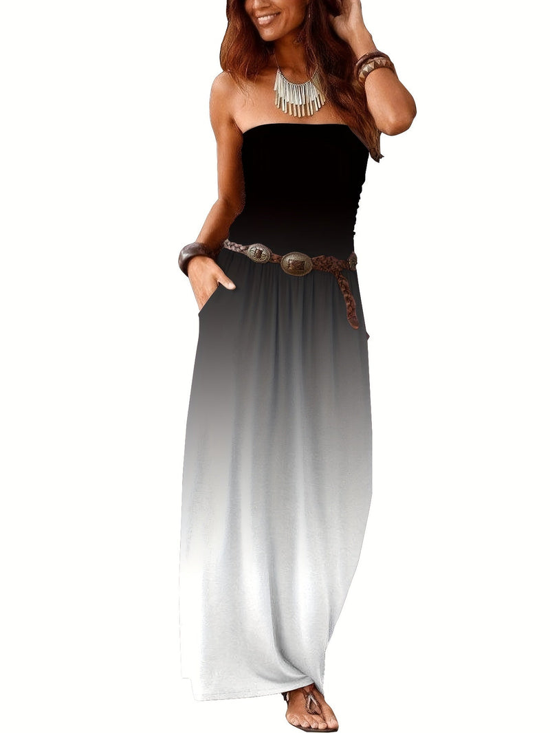 Maxi jurk | Boho | Zomer | Strapless jurk | Tube jurk-Boetiek Moda