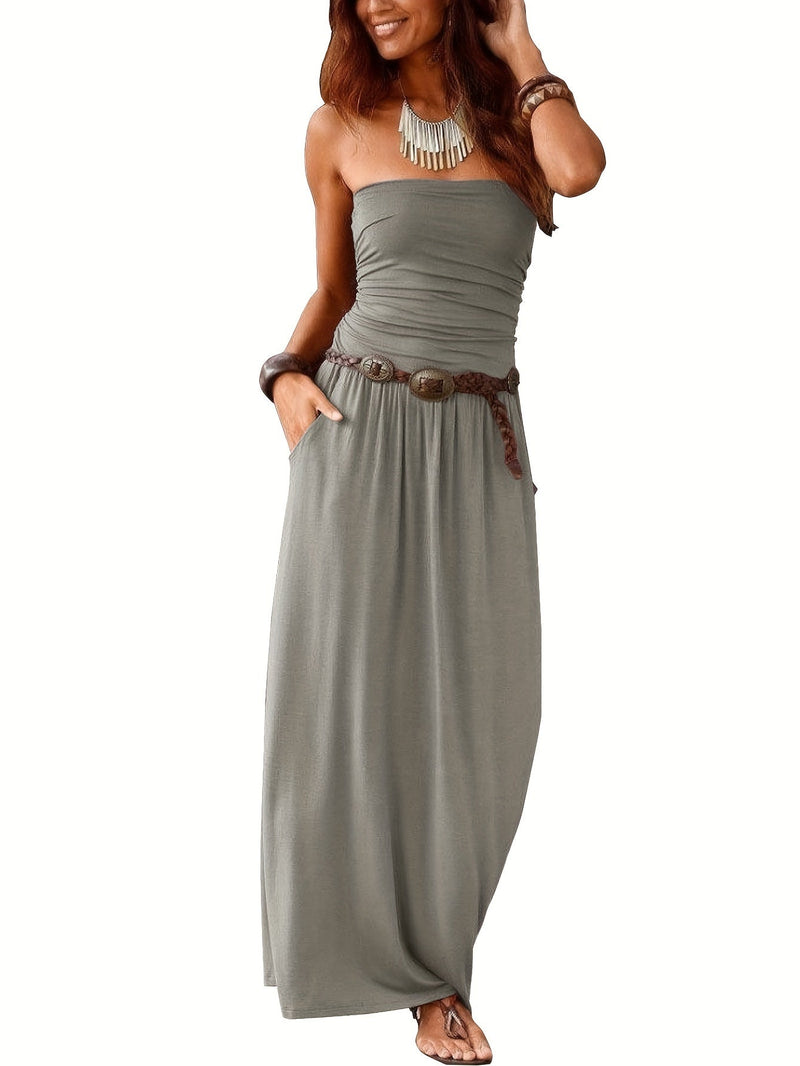 Maxi jurk | Boho | Zomer | Strapless jurk | Tube jurk-Boetiek Moda