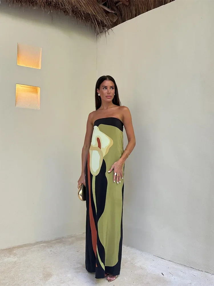Maxi jurk | Elegant | Tube | Strapless jurk | Maxi Sundress-Boetiek Moda