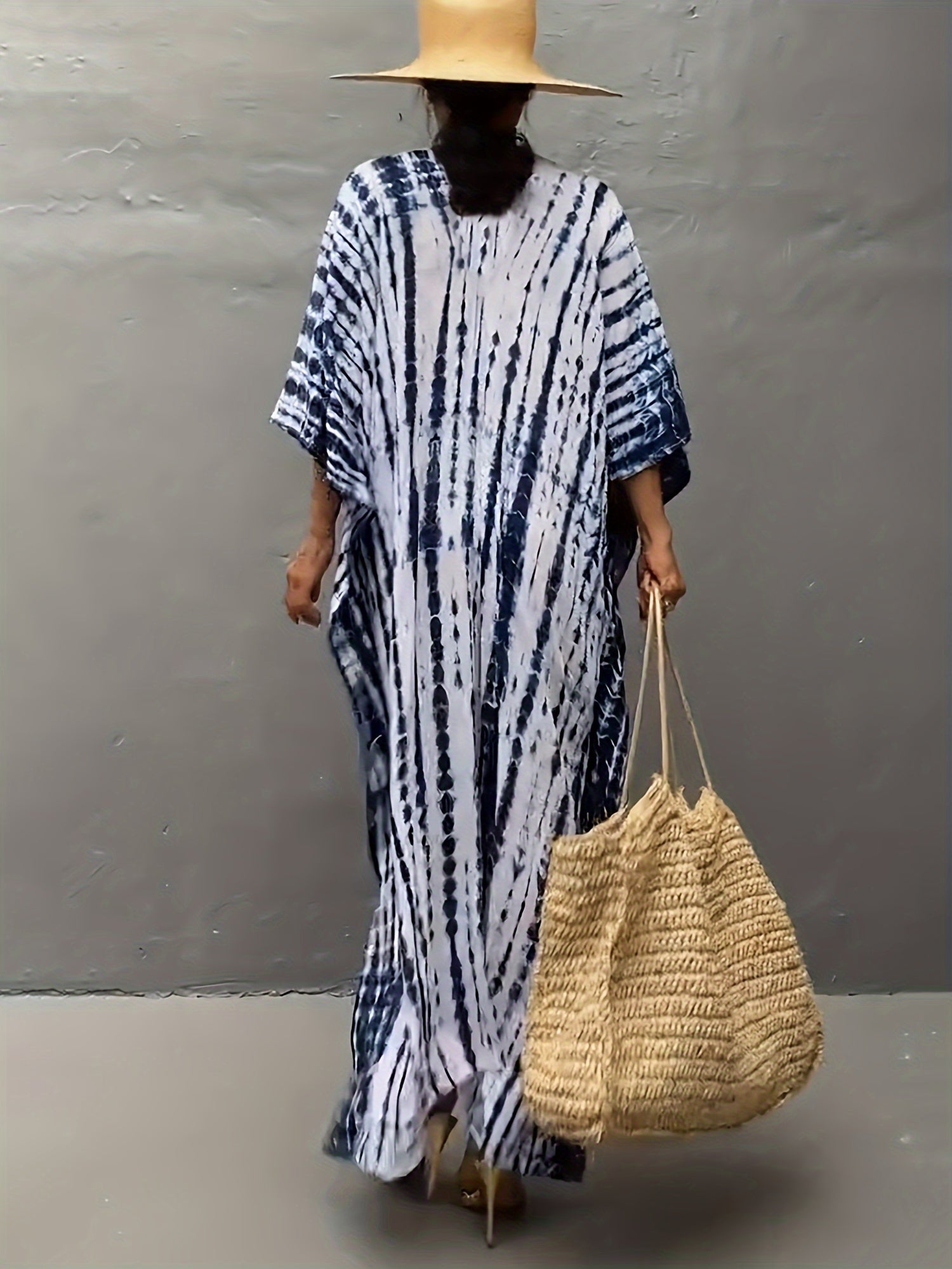 Maxi jurk | Losse pasvorm | Korte mouwen | Zomerjurk | Boho jurk-Boetiek Moda