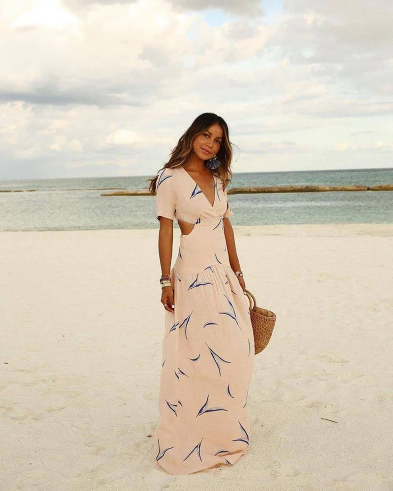 Mila Maxi Dress | Boho holle maxi jurk voor elke gelegenheid-Boetiek Moda