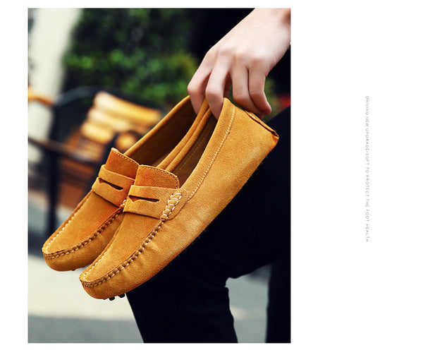 Moccasin | Slip-On | Italiaanse Stijl | Suède Loafers | Herenschoenen-Boetiek Moda