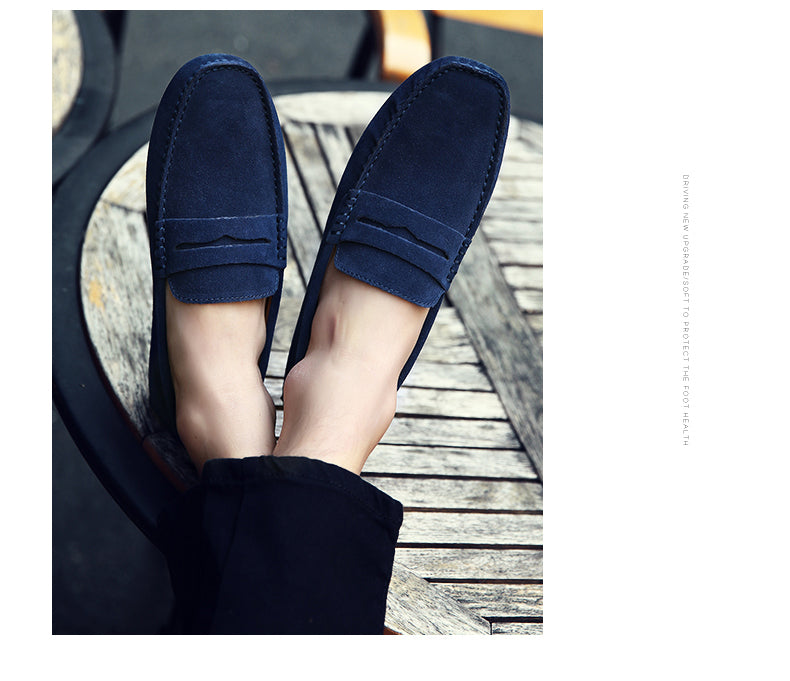 Moccasin | Slip-On | Italiaanse Stijl | Suède Loafers | Herenschoenen-Boetiek Moda