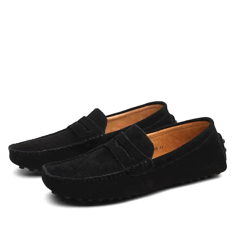 Moccasin | Slip-On | Italiaanse Stijl | Suède Loafers | Herenschoenen-Boetiek Moda