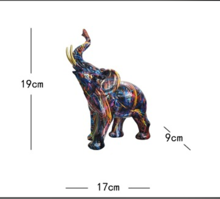 Olifant Sierschild | Kleurrijk | Modern | Olifantenfiguur | Tafelornament-Boetiek Moda