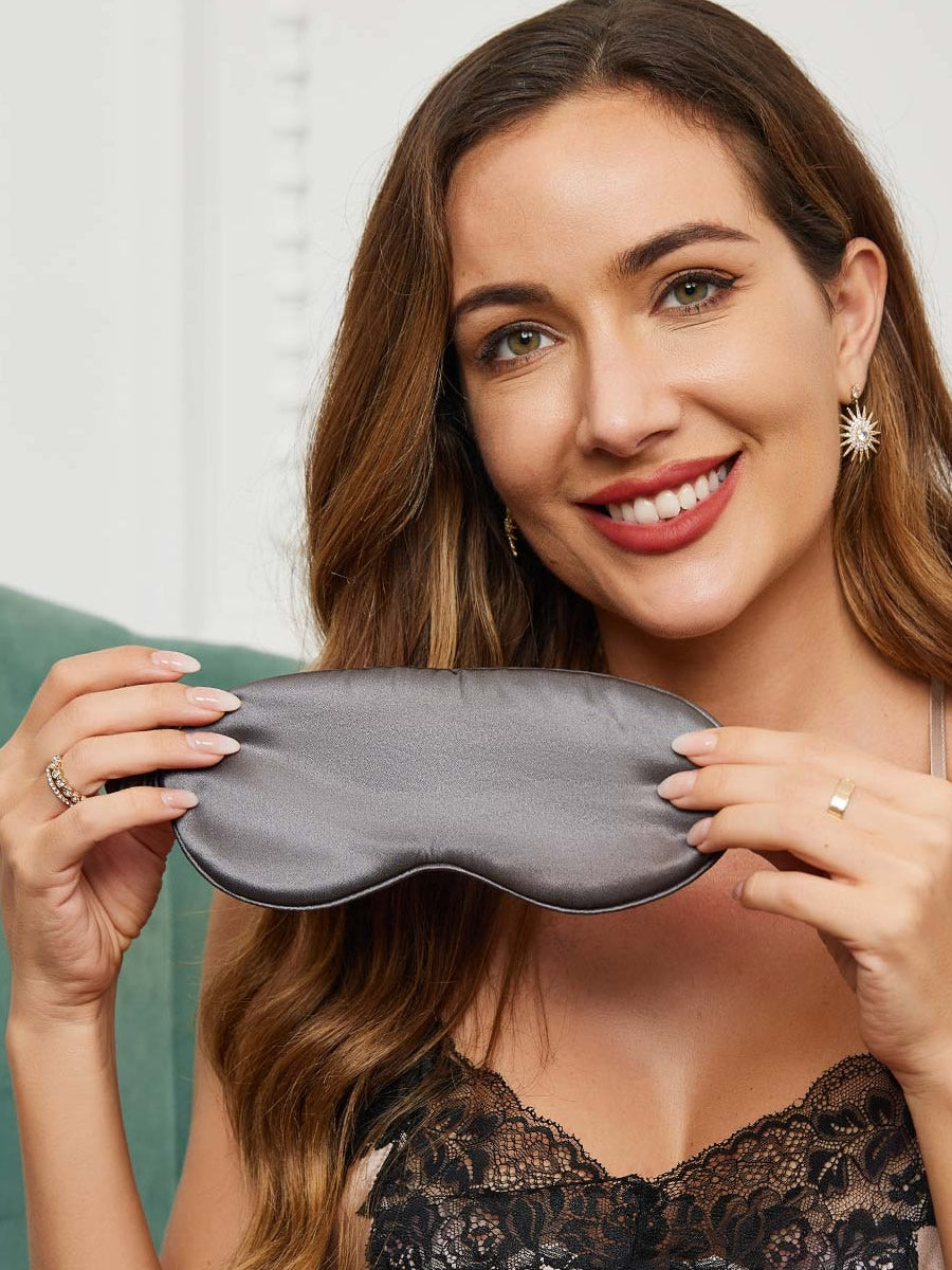 Oogmasker | Zijde | Elastiek | Slaapblinddoek | Slaapmasker-Boetiek Moda