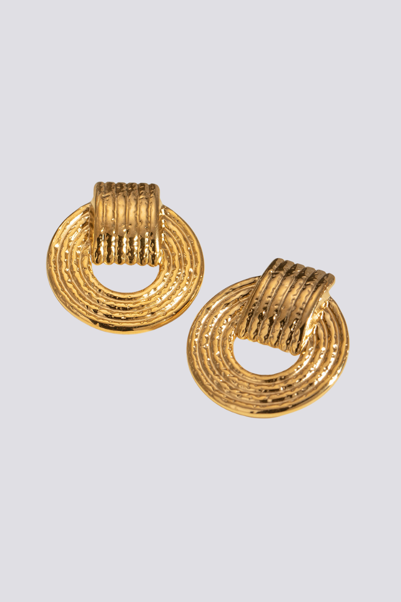 Oorknopjes - Elegante ronde gouden oorknopjes voor dames-Boetiek Moda