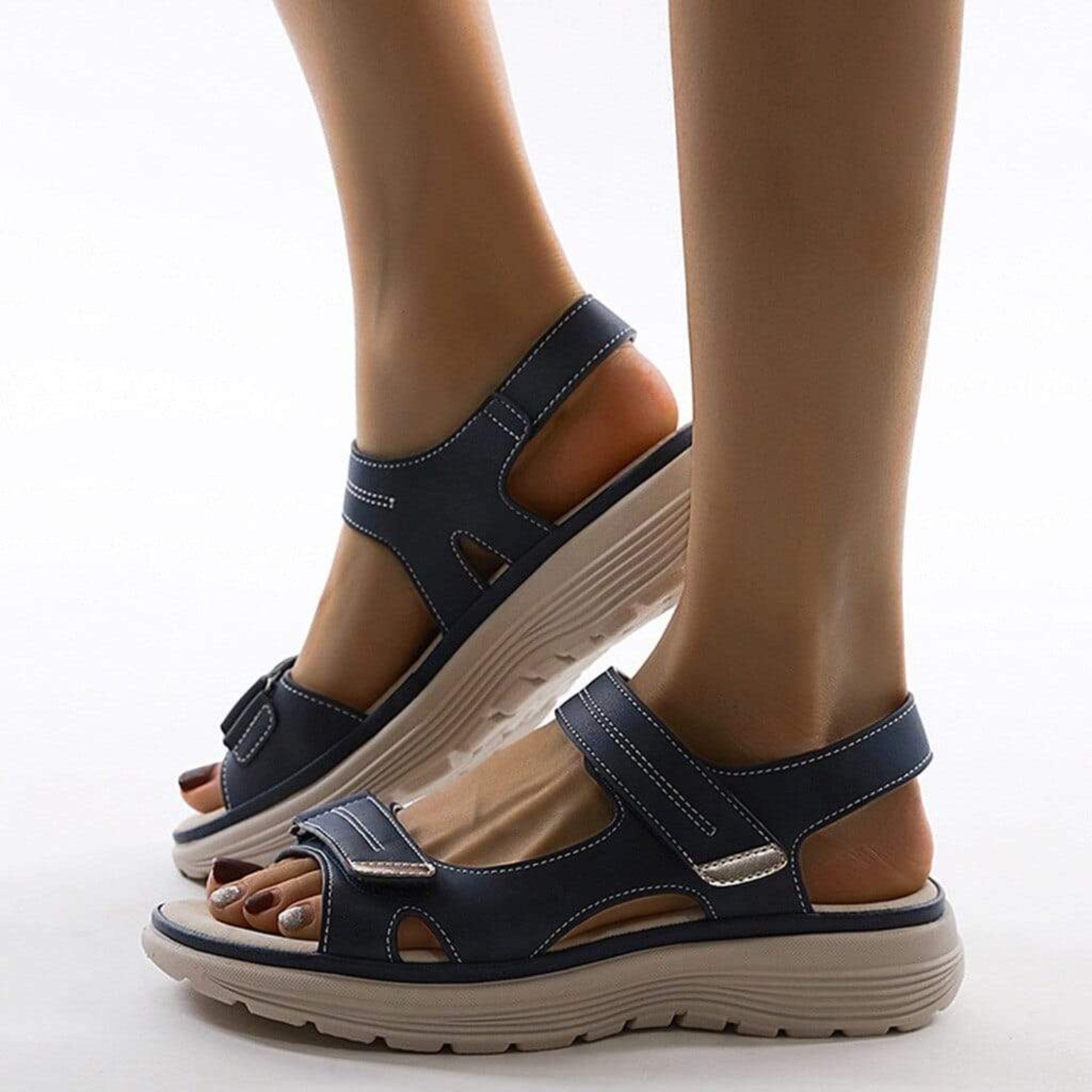 Orthopedische Sandalen | Sport | Ergonomisch | Klittenbandsandalen | Damessandalen-Boetiek Moda