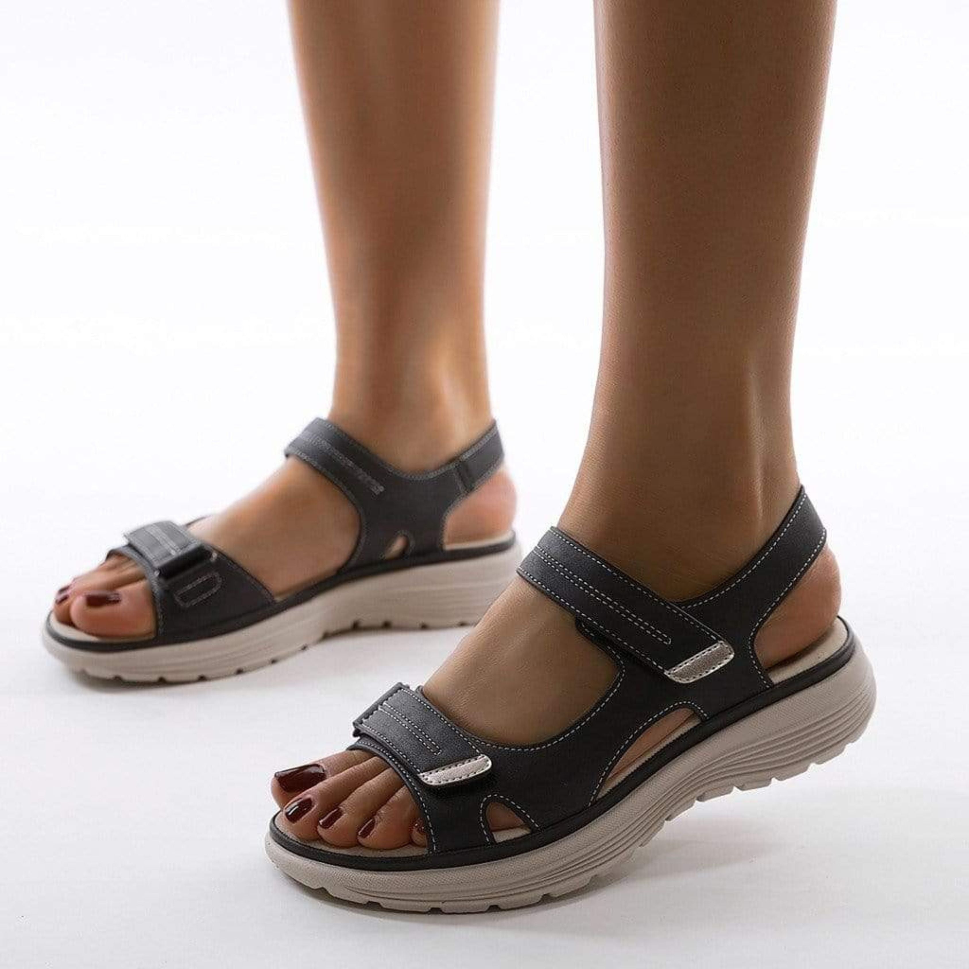 Orthopedische Sandalen | Sport | Ergonomisch | Klittenbandsandalen | Damessandalen-Boetiek Moda