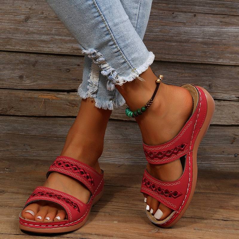 Orthopedische sandalen - Dames Slip-On Arch Fit Zomersandalen-Boetiek Moda