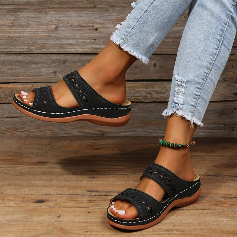 Orthopedische sandalen - Dames Slip-On Arch Fit Zomersandalen-Boetiek Moda