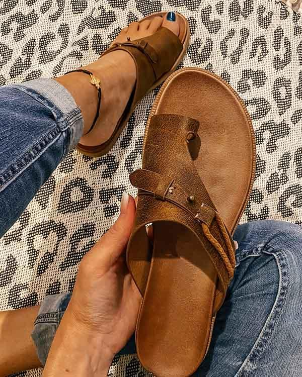 Orthopedische sandalen | Slip-On | Arch Fit | Platte sandalen | Damesslippers-Boetiek Moda