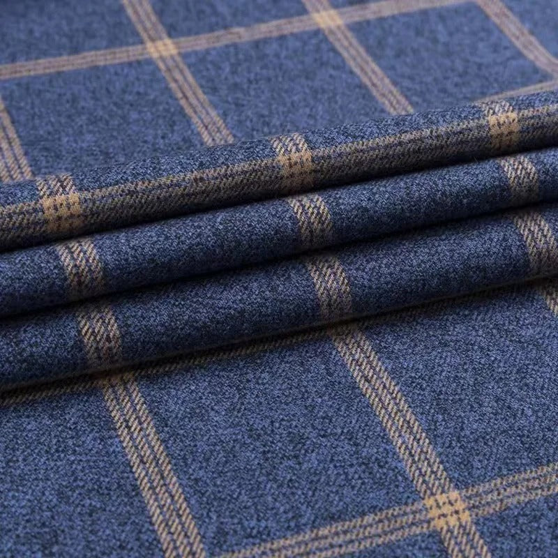 Overhemd met knopen - Herenoverhemd met kraag en lange mouwen met ruitjesmotief-Boetiek Moda