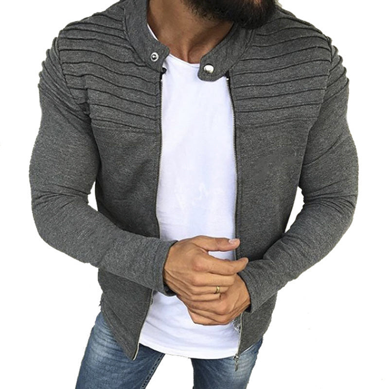 Overshirt – Slim fit sweatshirt met ritssluiting voor heren-Boetiek Moda