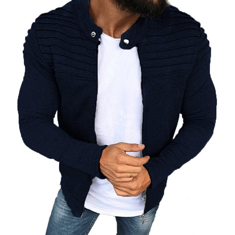 Overshirt – Slim fit sweatshirt met ritssluiting voor heren-Boetiek Moda