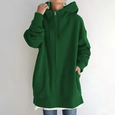 Oversized Hoodie - Lang - Baggy - Hoodie met rits - Dames Hoodie-Boetiek Moda