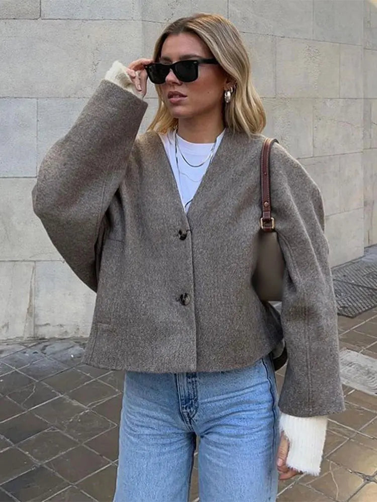 Oversized Jas | Vintage | Losse Jas | Herfstjas | Vrouwenjas-Boetiek Moda