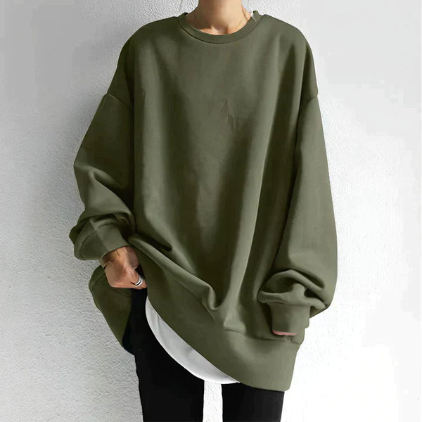 Oversized Sweatshirt - Lang - Knus - Plus Size Sweatshirt - Dameskleding-Boetiek Moda