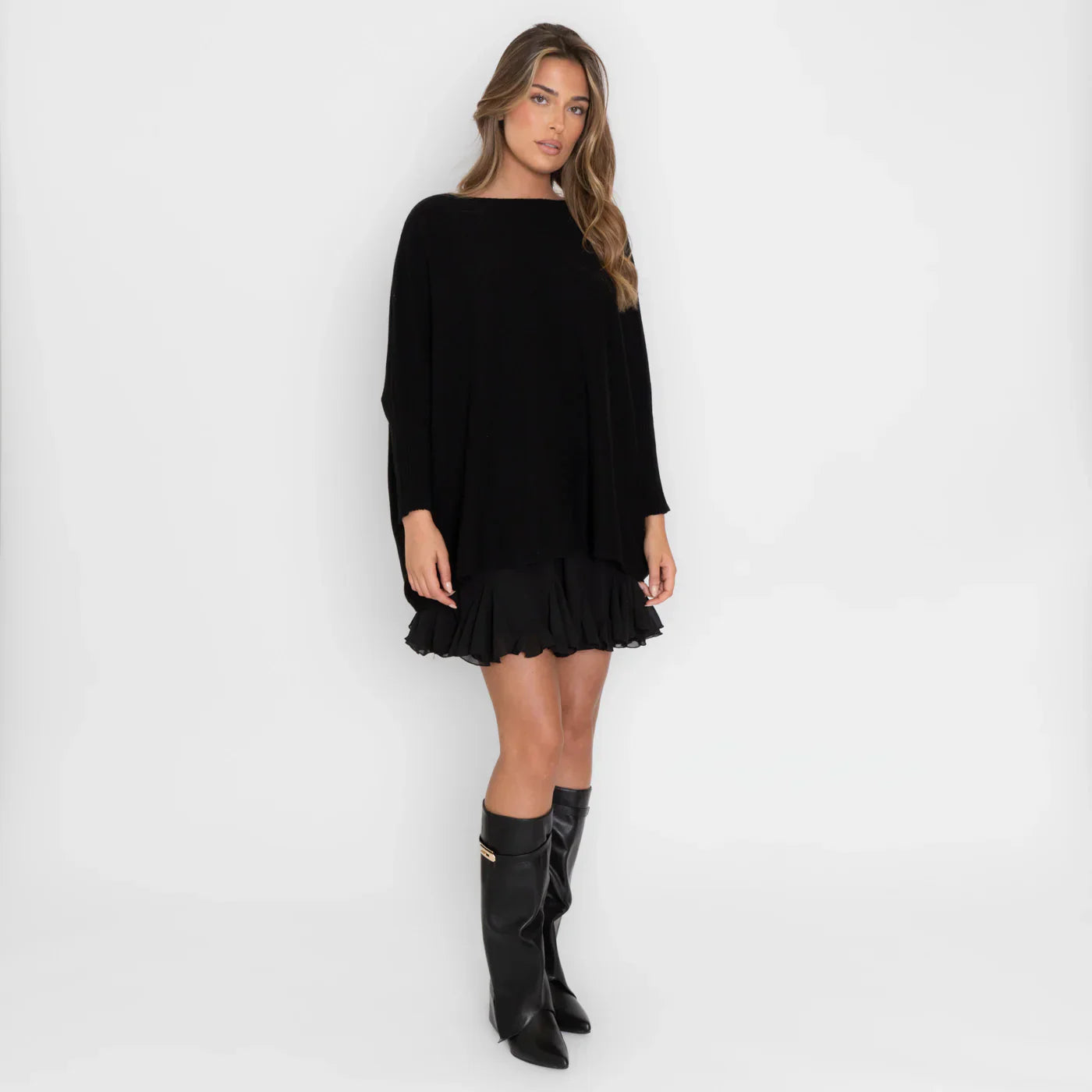 Oversized Trui | Batwing | Boothals | Pullover | Vrouwenbreiwerk-Boetiek Moda