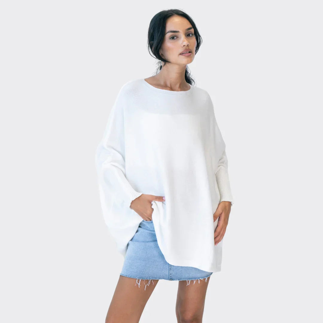 Oversized Trui | Batwing | Boothals | Pullover | Vrouwenbreiwerk-Boetiek Moda