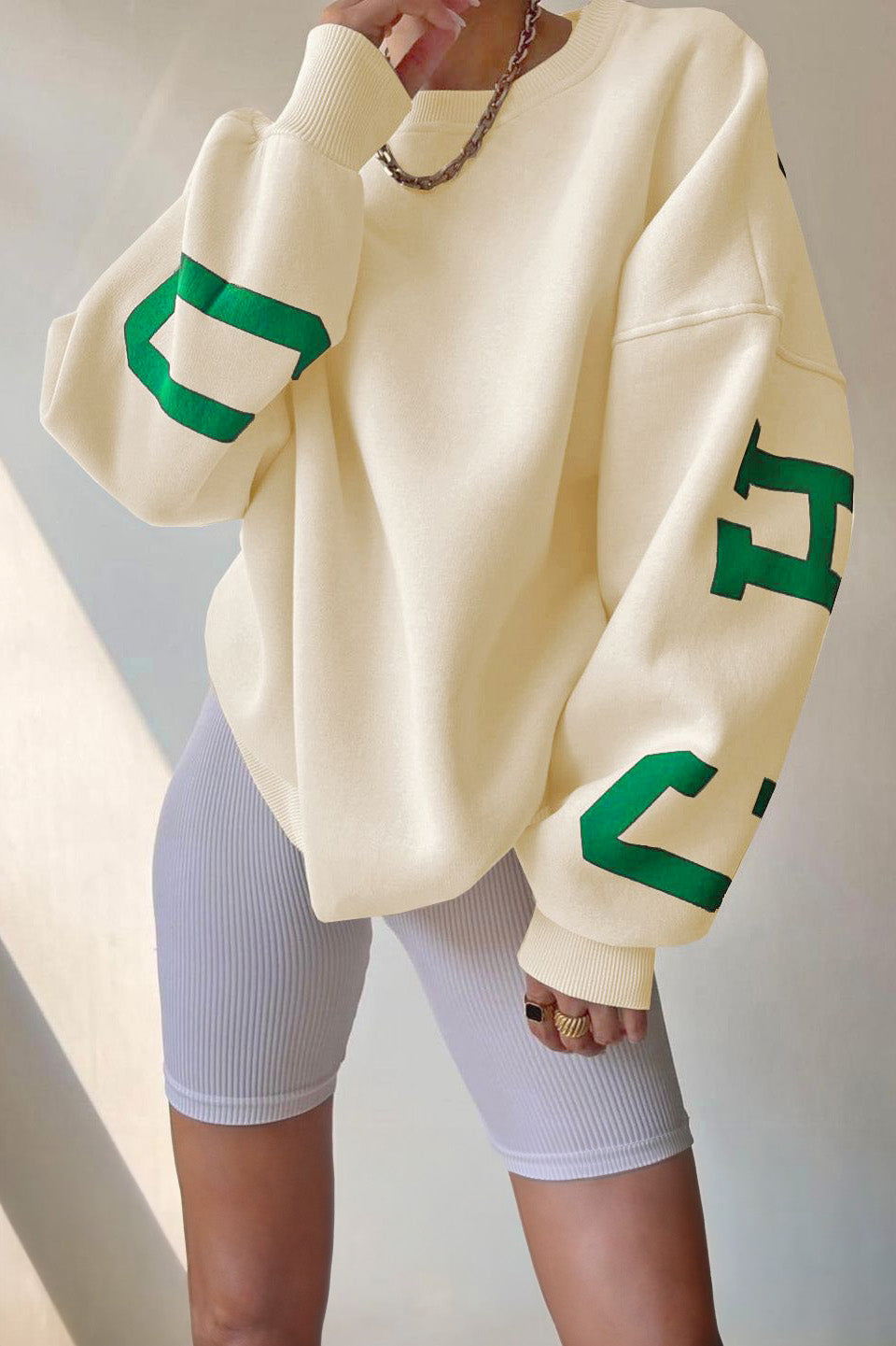 Oversized Trui - Comfortabel oversized sweatshirt met ronde hals voor dames-Boetiek Moda