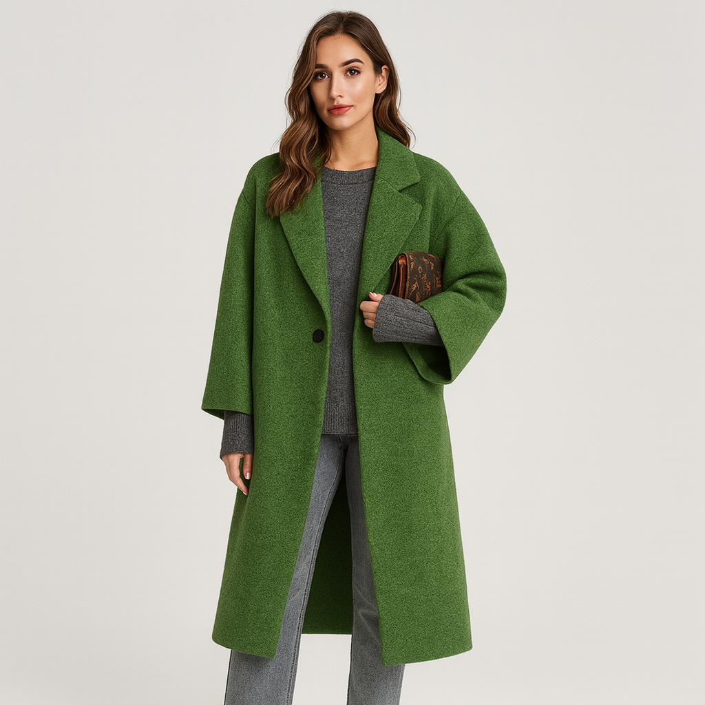 Oversized Wollen Jas | Lang | Relaxed fit | Wintertrenchcoat | Winterjas voor dames-Boetiek Moda