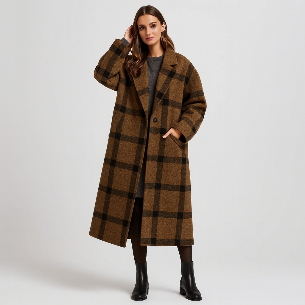 Oversized Wollen Jas | Lang | Relaxed fit | Wintertrenchcoat | Winterjas voor dames-Boetiek Moda