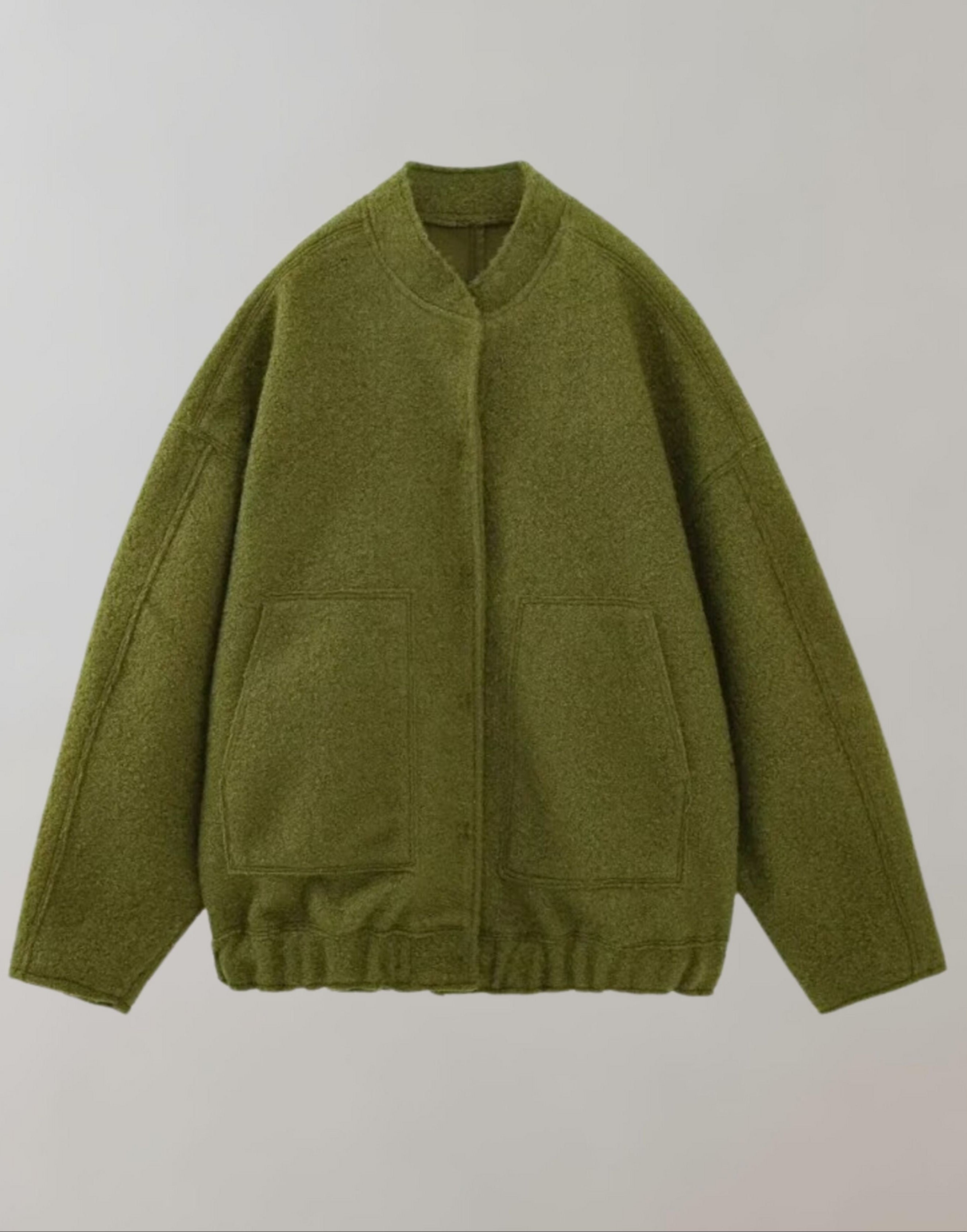 Oversized bomberjack | Casual | Met knopen | Oversized jas | Damesjas-Boetiek Moda