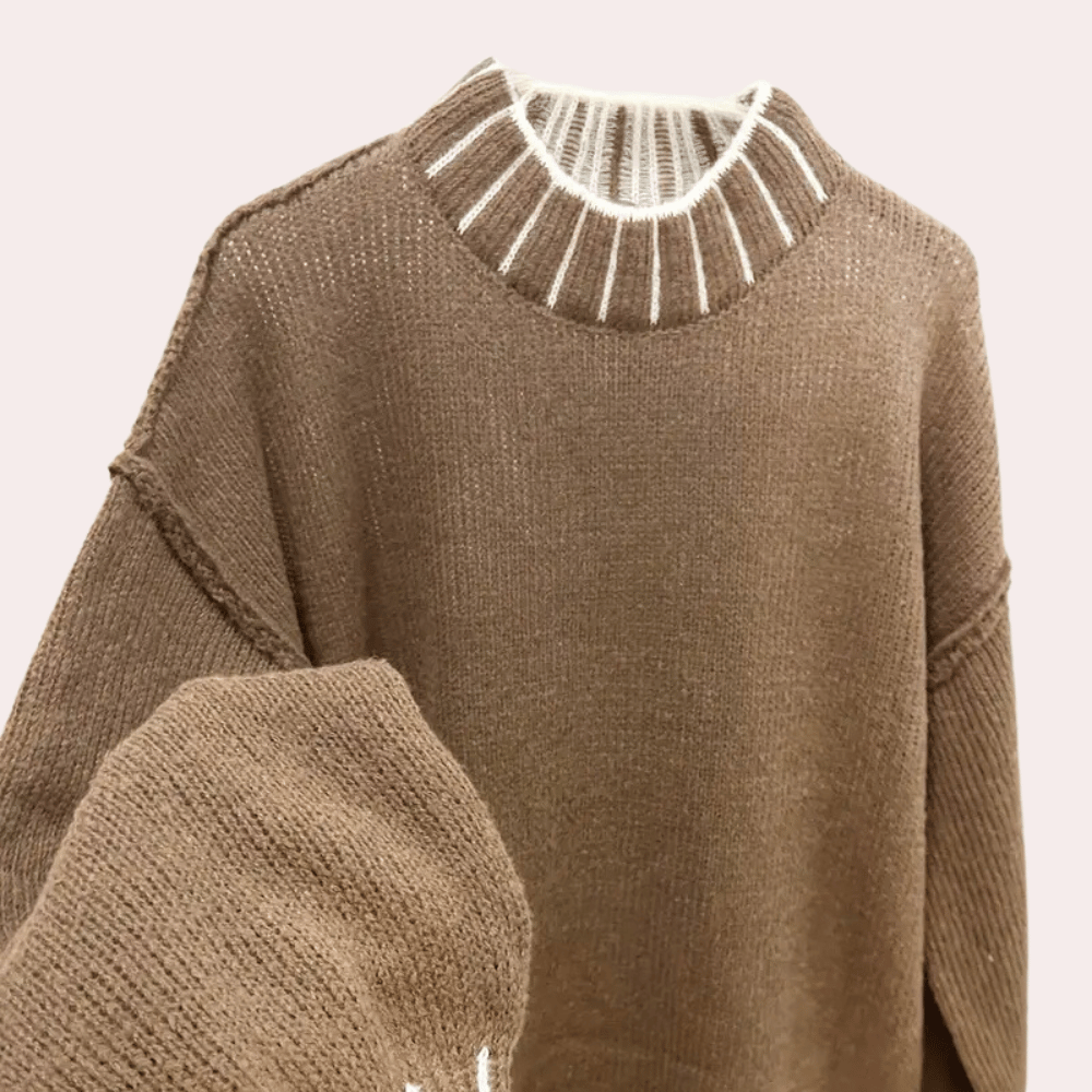 Oversized trui - Gebreid - Trui - Chunky sweater - Damesbreigoed-Boetiek Moda