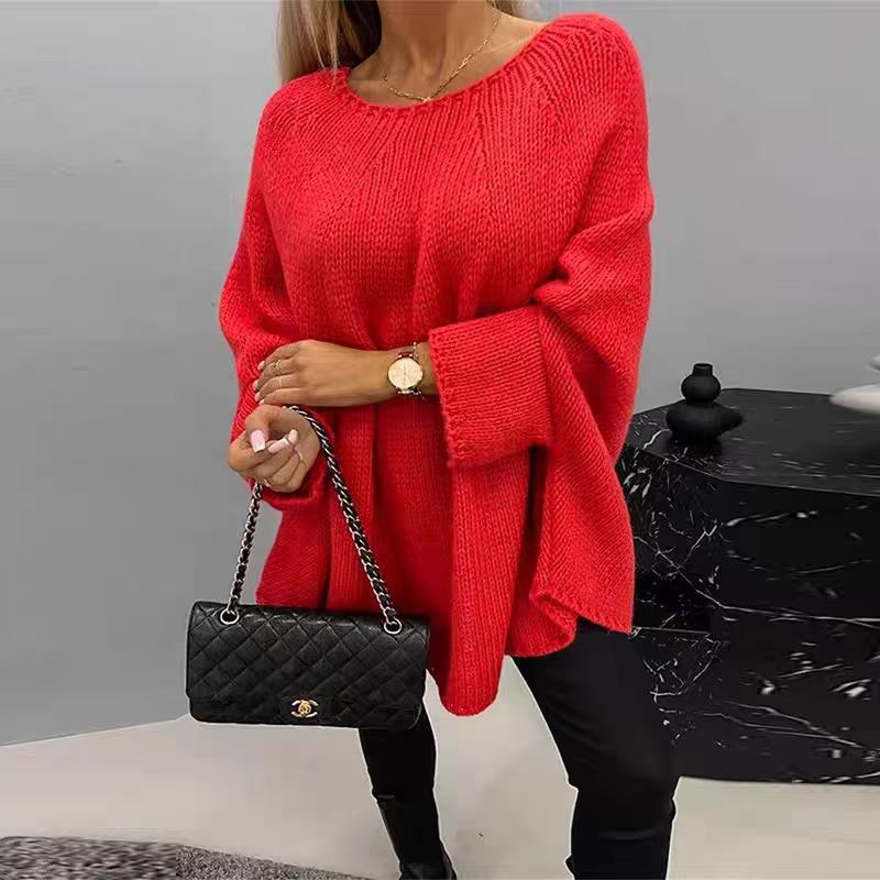 Oversized trui - Pullover - Losse pasvorm - Gebreide trui - Dames trui-Boetiek Moda