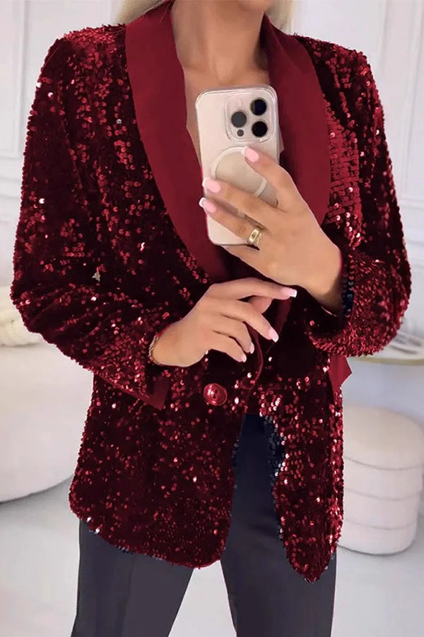 Paillettenblazer | Feest | Glitter | Glitterblazer | Damesblazer-Boetiek Moda