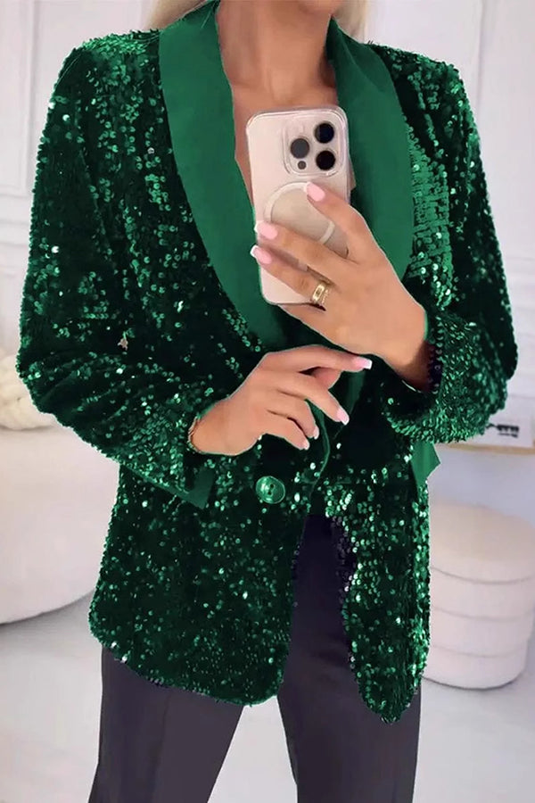 Paillettenblazer | Feest | Glitter | Glitterblazer | Damesblazer-Boetiek Moda